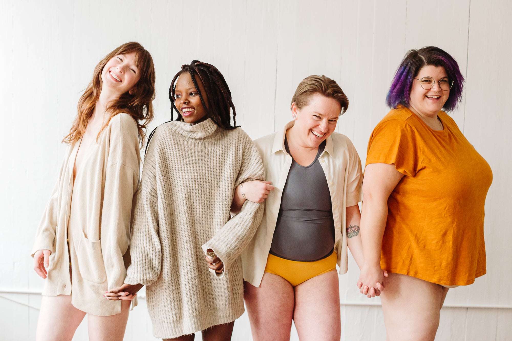 A group of diverse friends who are aligning their lives with their periods