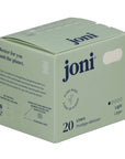 Box of joni bulk bamboo liners, eco-friendly plant-based, 300 count, light and breathable comfort.