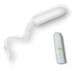 joni's plastic free tampons do not have applicators, as shown, making them completely plastic free. Plus no titanium dioxide or other harmful chemicals!