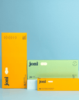 joni light flow period care bundle with regular pads, panty liners, and regular tampons