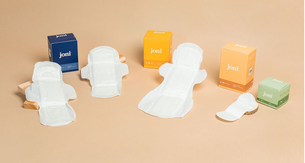 joni organic bamboo period pad line of products