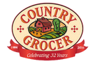 Logo of Country Grocer celebrating 32 years on a white background