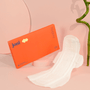 Postpartum Period Care Bundle by joni with soft bamboo pads for comfort and absorbency on pink background.
