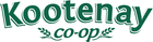 Kootenay Co-op logo with green text and leaf design
